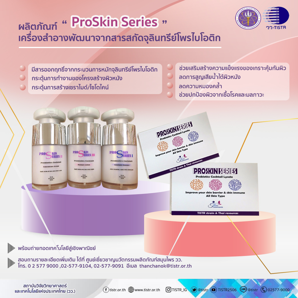 ProSkin Series เครื่องสำอางจากสารสกัดจุลินทรีย์โพรไบโอติก